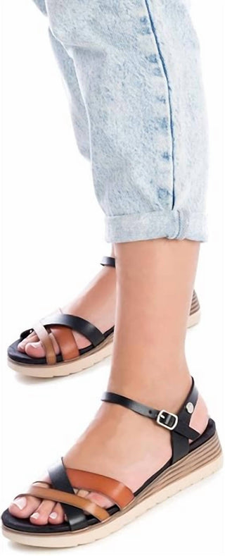 Xti - Women's Low Wedge Strappy Sandals