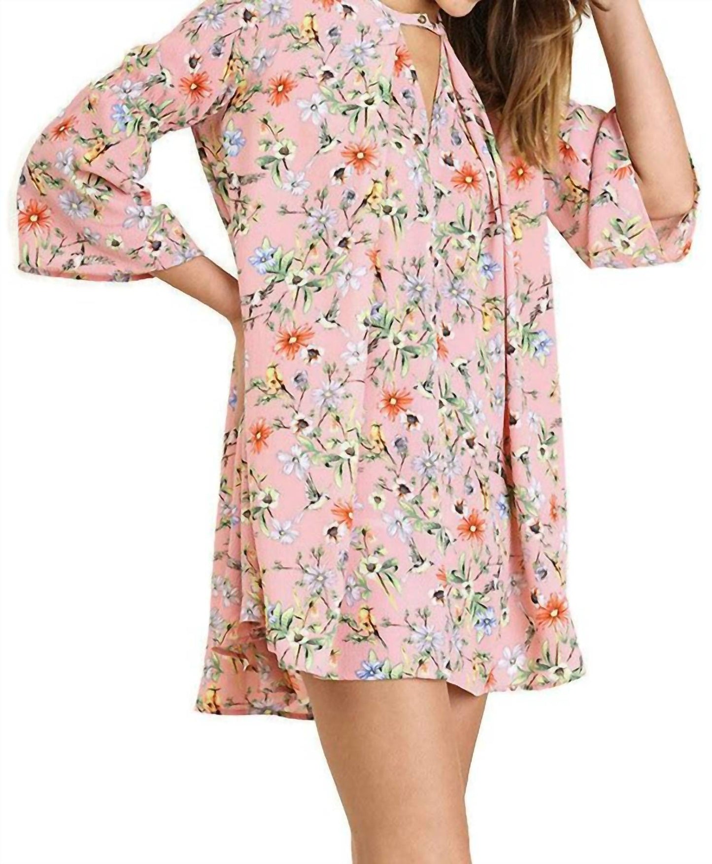 Umgee - Floral Keyhole Dress