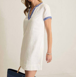 Tommy Bahama - Two Palms Costal Tiles Print Linen Dress