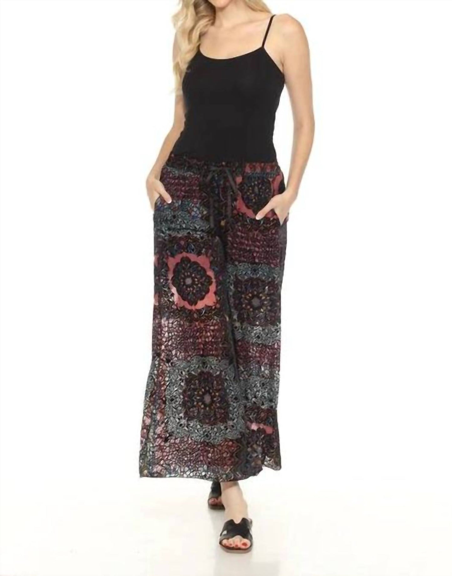 Johnny Was - AXELLE WIDE LEG BURNOUT PANT (LINED)