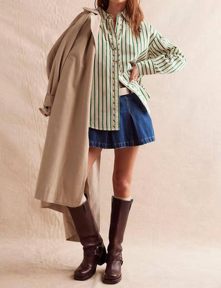 Free People - Striped Varsity Vibes Shirt