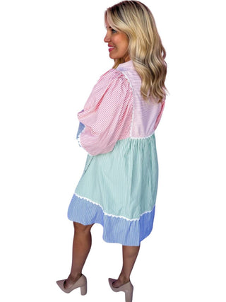 Entro - Seersucker Mini Dress