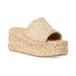 Loeffler Randall - Women's Natural Aaron Platform Raffia Mules