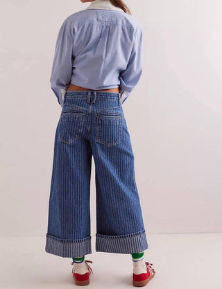 Free People - Brette Cropped Wide-leg Jeans