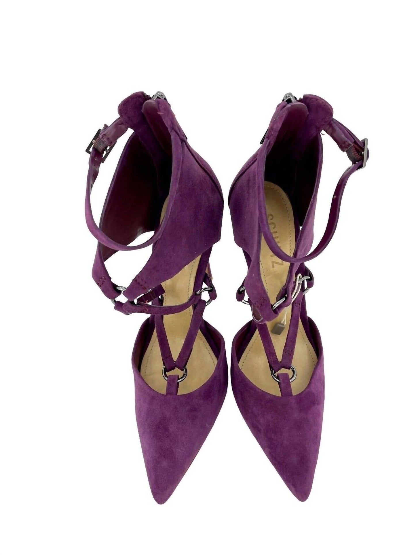 Schutz - Women's Suede Leather Pointed Toe Stiletto Pumps Heels