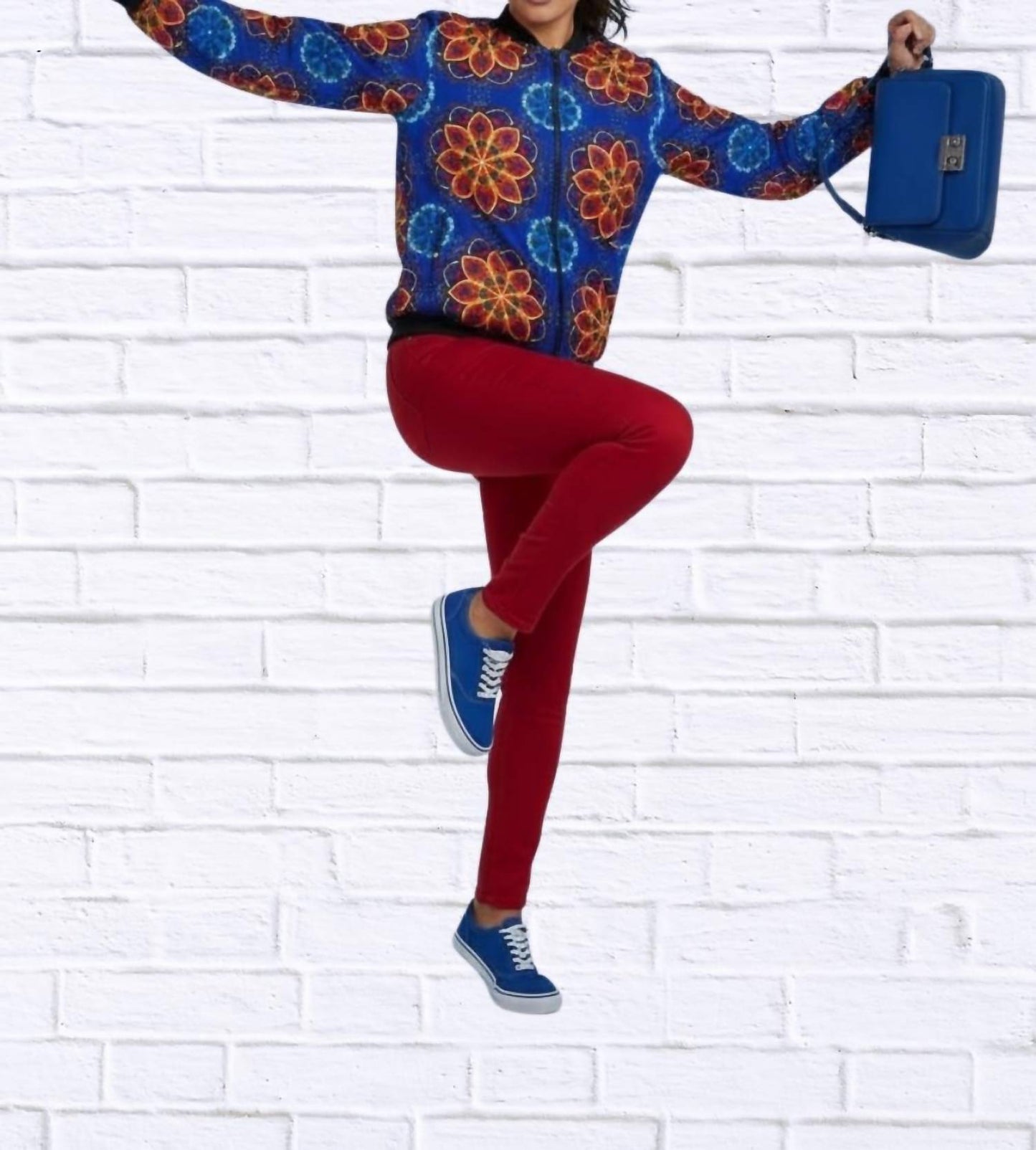 Diva Usa - Maddy Traditional Bomber Printed Ethnic Jacket