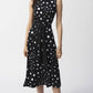 Joseph Ribkoff - Silky Knit Dot Print Fit And Flare Dress