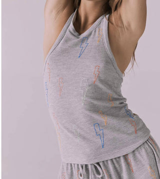 Chaser - Neon Bolt Stitches Tank