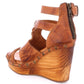 Bedstu - Women's Princess Wooden Wedge Sandal