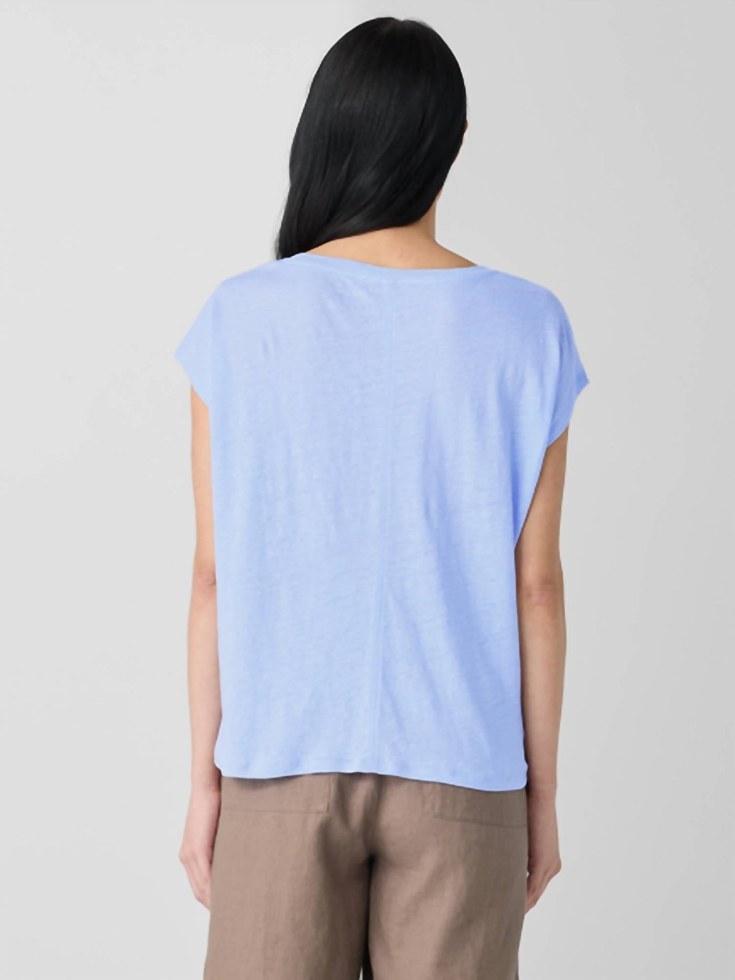 Eileen Fisher - Organic Linen Jersey V-Neck Tee