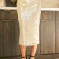 Idem Ditto - Mermaid Sequin Midi Skirt With Side Slit