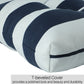 2-Piece High Back Chair Cushion Set, Navy Blue/White