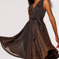 Apricot - Women's Lurex Fit & Flare Dress
