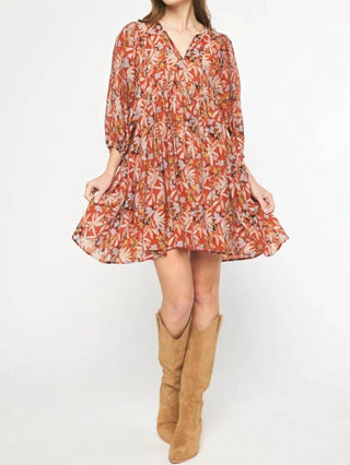 Entro - Floral Print Mini Dress