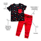 Laree + Co. - Heart Doodles Bamboo Pocket Tee + Jogger Set