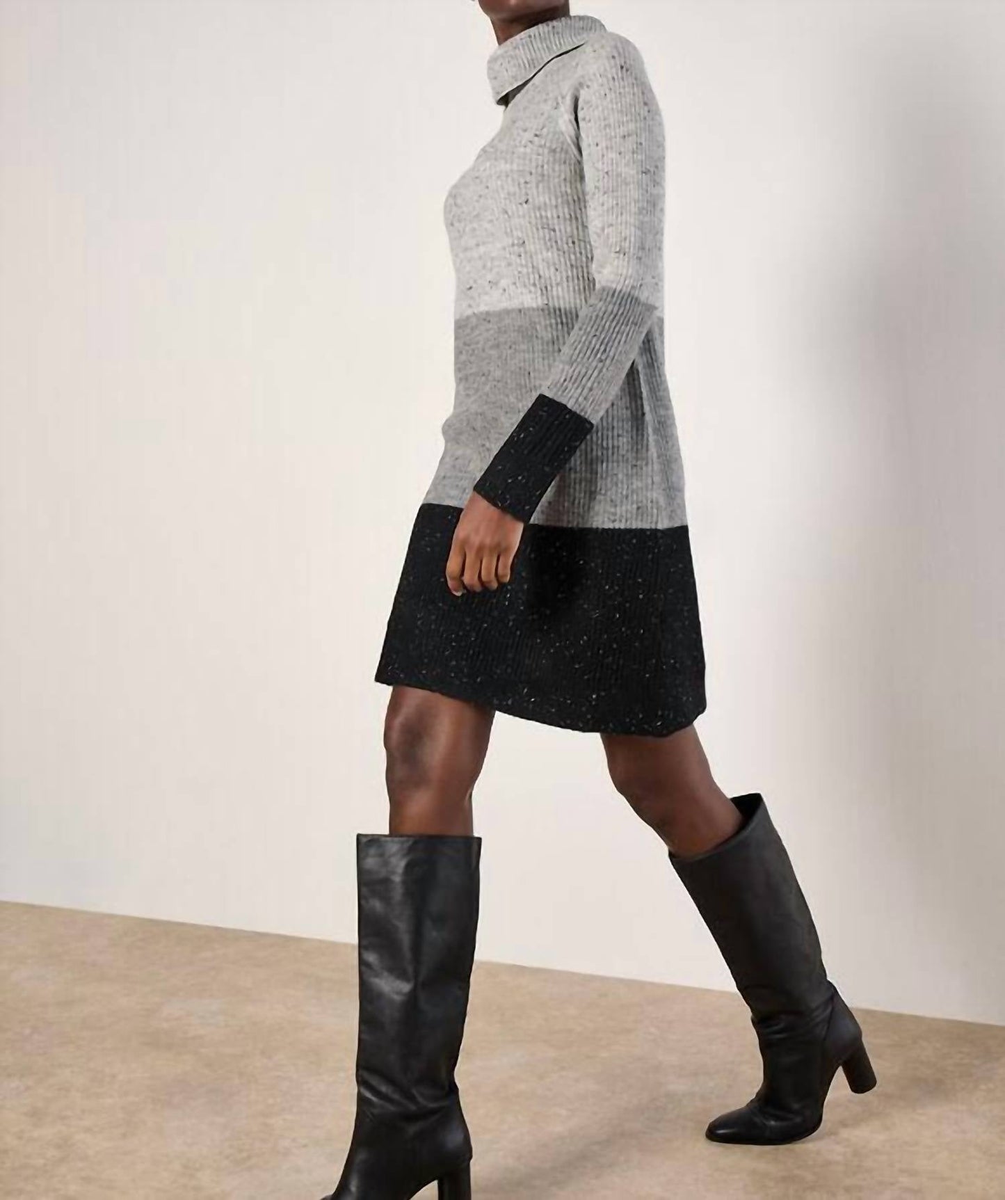 Apricot - Cozy Chic Sweater Dress