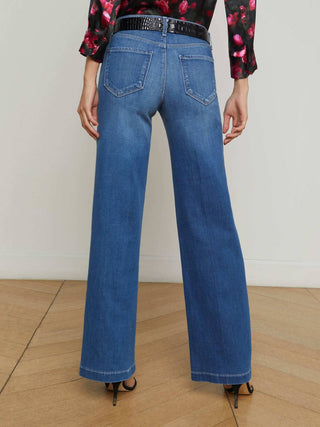 L'Agence - Joanne Lo W Rise Wide Leg Jeans