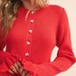 &Merci - Catch My Charm Ruffle Hem Sweater Cardigan