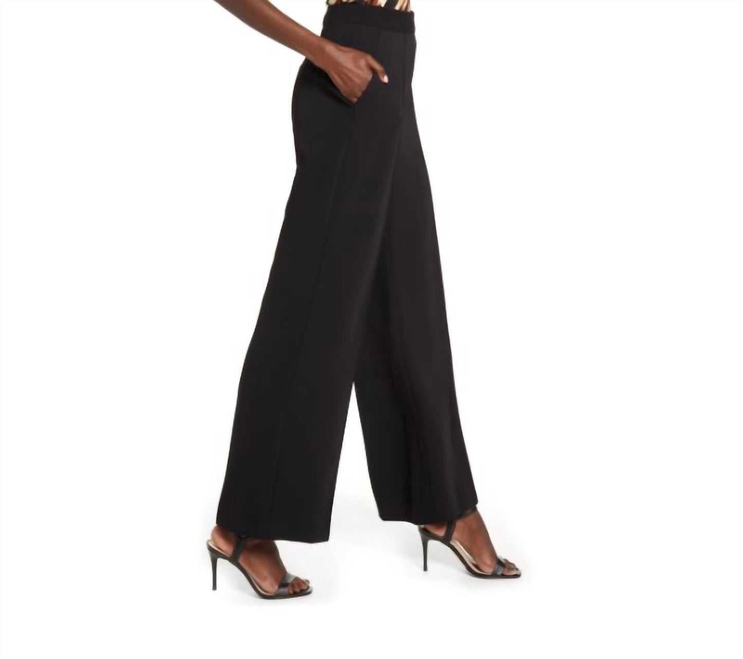 Topshop - Pintuck High Waist Wide Leg Dress Pants