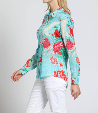 Apny - Multi Button-up Shirt With Roll-up Sleeve