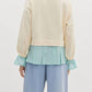 Entro - Long Sleeve Twofer Pullover