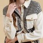 Blu Pepper - Colorblock Houndstooth Shacket