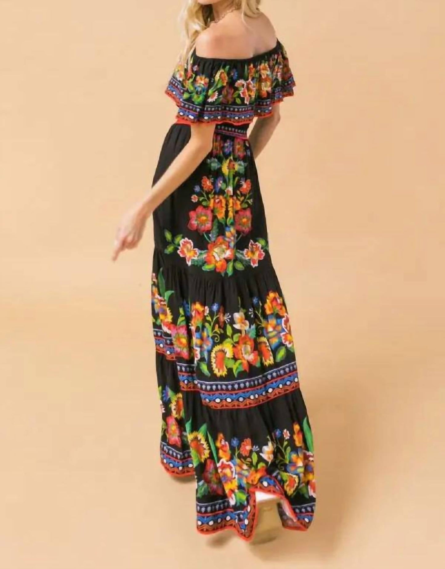 Flying Tomato - Midnight Garden Maxi Dress
