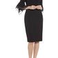 Adrianna Papell - Knit Crepe Tiered Sleeve Dress
