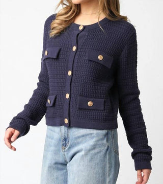 Olivaceous - Maggie Button Sweater