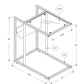 Accent Table, C-Shaped, Contemporary and Modern - White