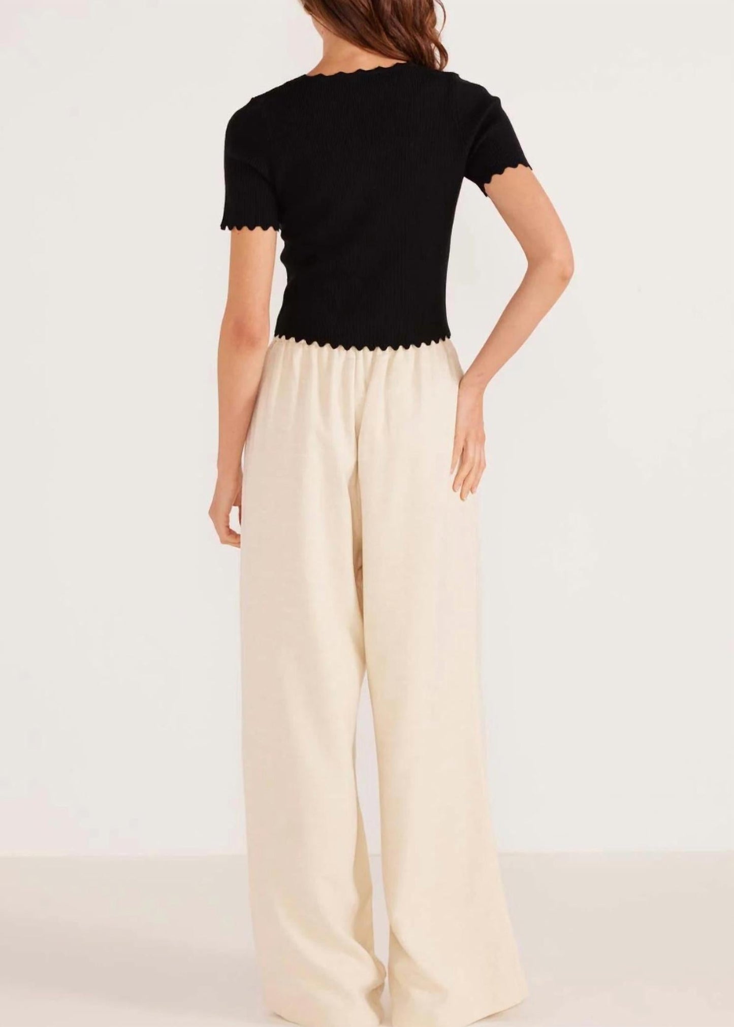 Minkpink - Laura Scallop Knit Tee