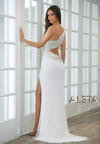 Aleta - Elegant Fitted One Shoulder Gown