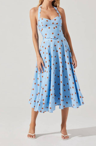 Astr - Janie Polka Dot Midi Skirt