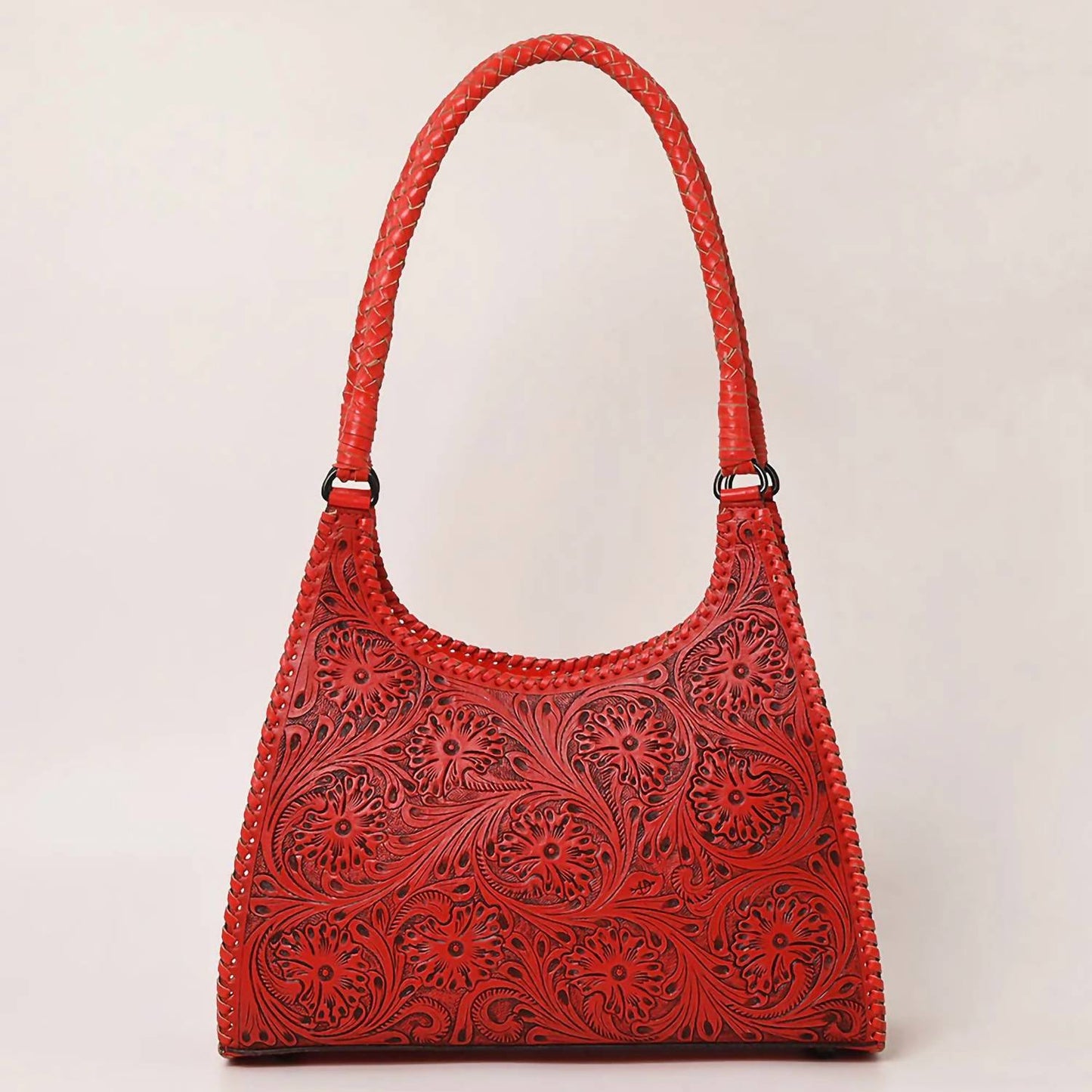American Darling - Women's Hand Tooled Leather Hobo Shoulder Handbag