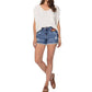 Judy Blue - Hi-rise Sun Embroidery Cutoff Shorts