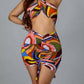 Good Time Usa - Amber Two Piece Wrap Top Mini Skirt