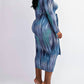 The Curve La - Plus Size Long Sleeve Midi Dress With Self-tie Belt