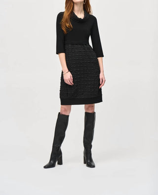 Joseph Ribkoff - Jacquard And Silky Knit Cocoon Dress