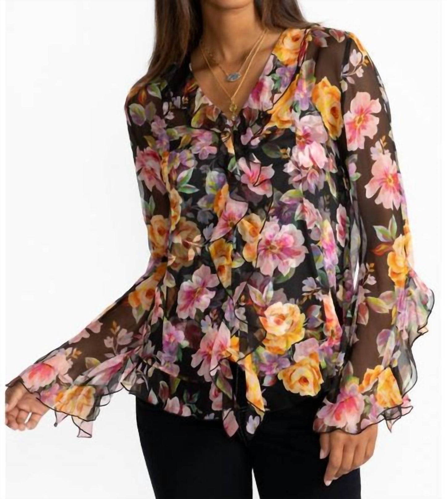 Johnny Was - KYLIE RUFFLE BLOUSE