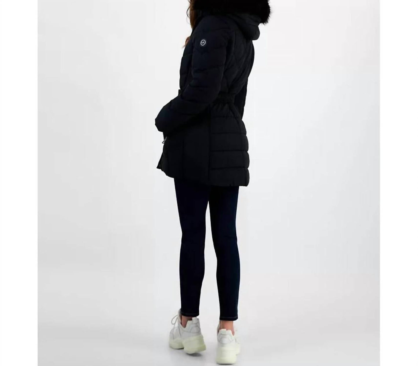 Michael Kors - Belted Faux-fur-trim Hooded Puffer Coat