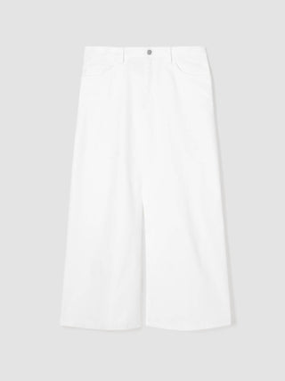 Eileen Fisher - Garment-dyed Organic Cotton Denim A-line Skirt