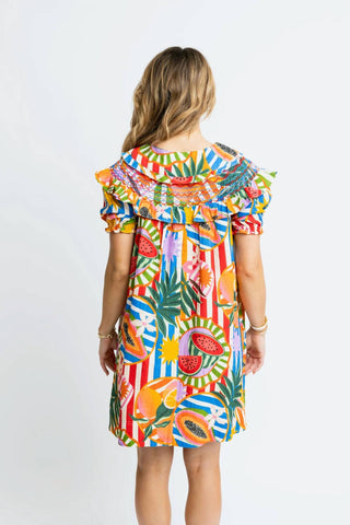 Karlie - Tropical Island Fruit Stitch Peter Pan Dress