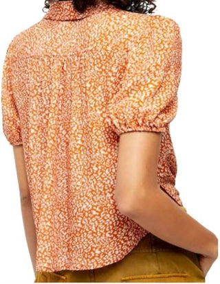 Free People - Celia Print Short Sleeve Blouse