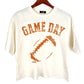2&Moon - Women's Game Day Football Graphic Crop Tee