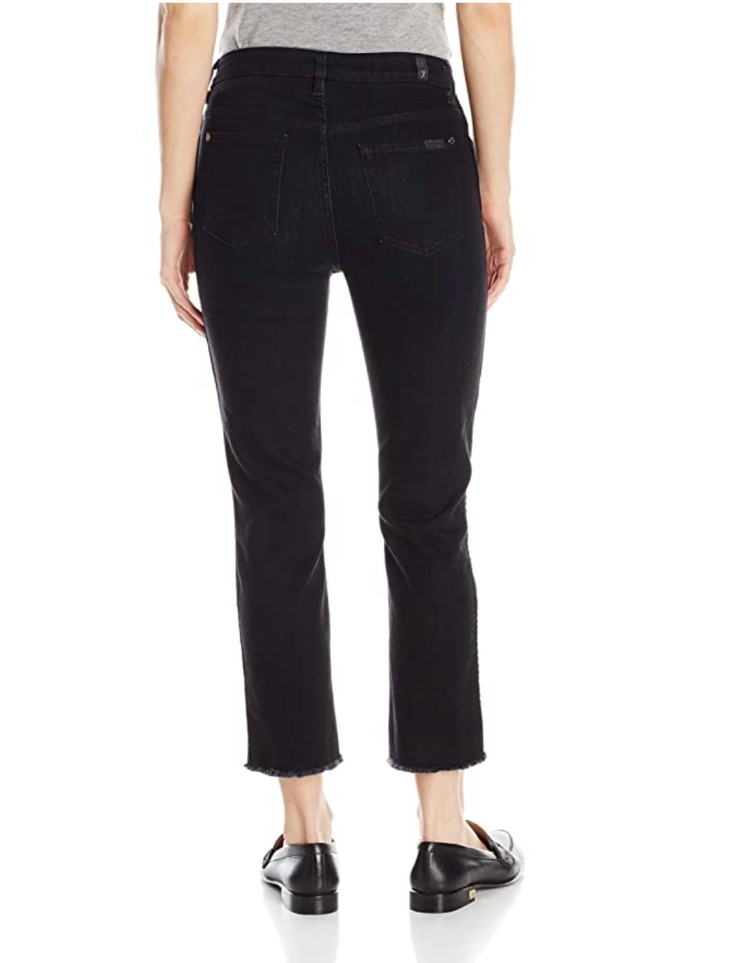 7 For All Mankind - Cropped High Waisted Vintage Straight Jean