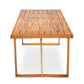 7 Pieces Acacia Wood Outdoor Dining Set, Modern 6 Chairs & 1 Large Table