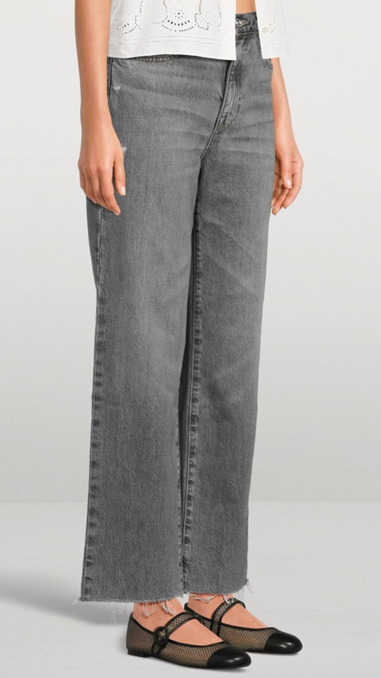 Frame - Denim Le Jane Ankle Raw Fray Jeans