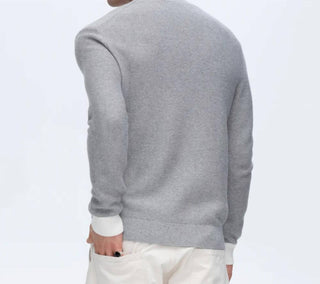 Atm - Cotton Cashmere Colorblock Long Sleeve Crewneck Sweater