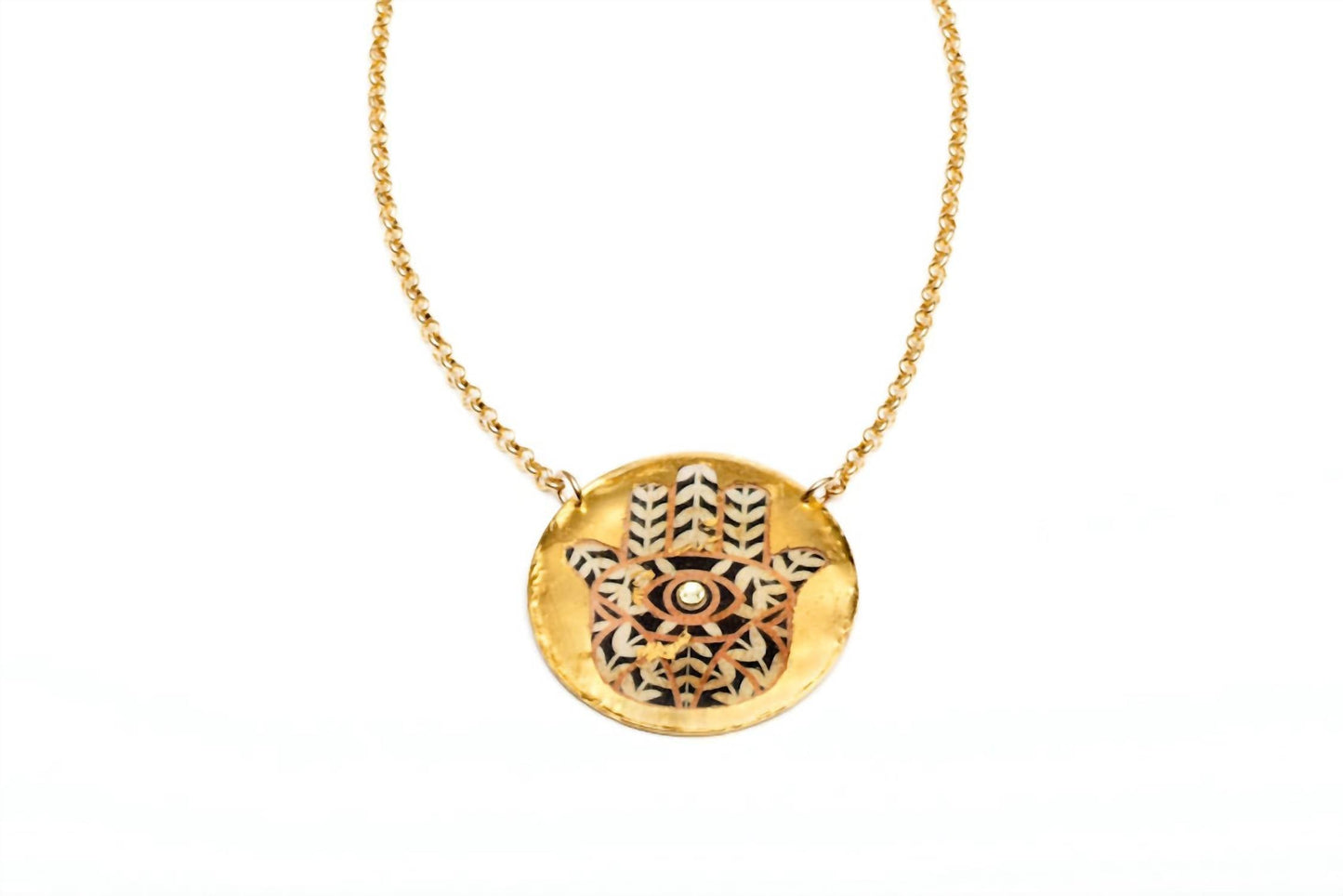 Avenue Chic - Women's Hamsa Pendant Necklace