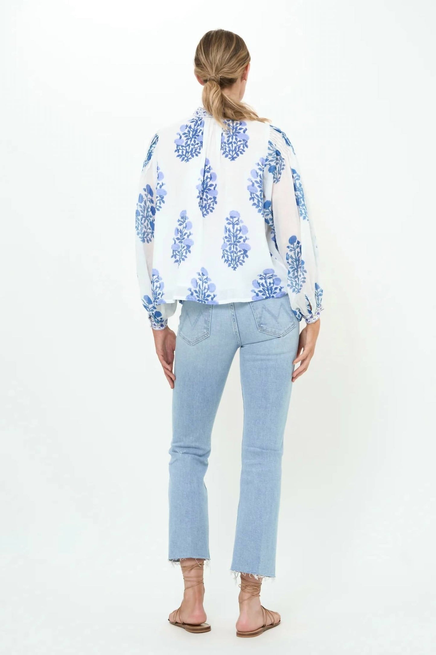 Oliphant - Mandarin Pintuck Blouse